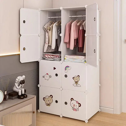 Portable Wordrobe Organizer Partitions Display Open Space Saving Storage Cabin Dressing Locker Vitrina Furniture For Room