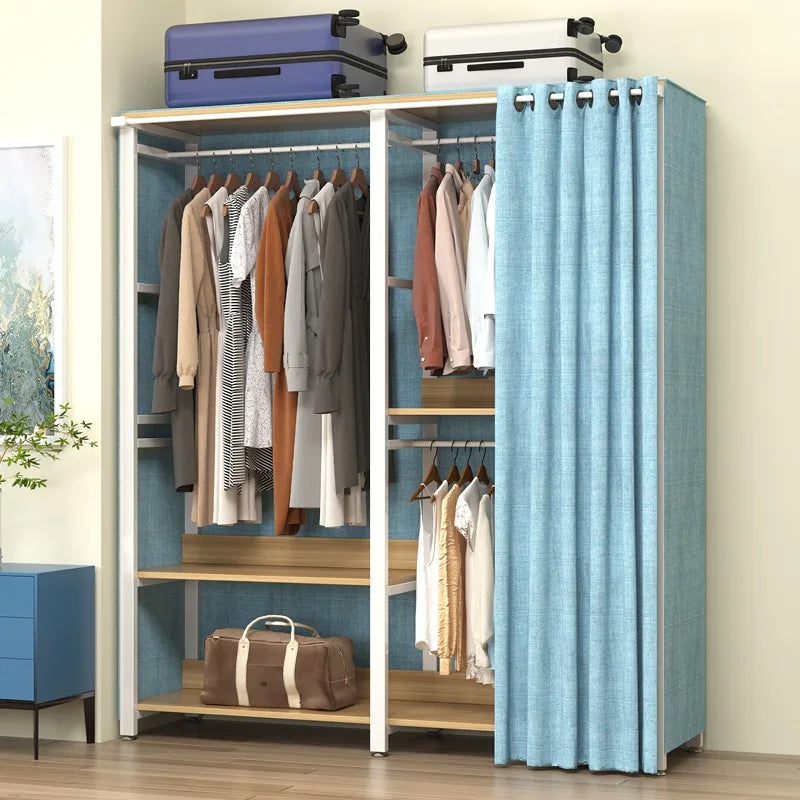 Rack Portable Wardrobes Living Room Dressing Garment Closet Mobile Wardrobes Foldable Muebles Para El Hogar Salon Furniture