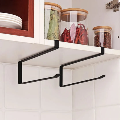 Creative Perforation-free Hanging Storage Rack Kitchen Paper Towel Rack Cabinet Paper Rack Plastic Wrap Spread Layout Rack