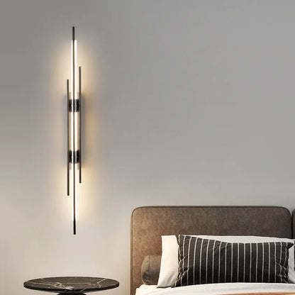 Lámpara LED de pared larga moderna, lámpara de noche para dormitorio, sala de estar, comedor, luz de pared para Loft, 110V, 220V, apliques de pared para escalera y pasillo