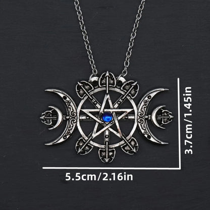 Mystic Witcher pentagramme bénédiction lune collier pour femmes collier gothique filles Goth accessoires bijoux de créateur