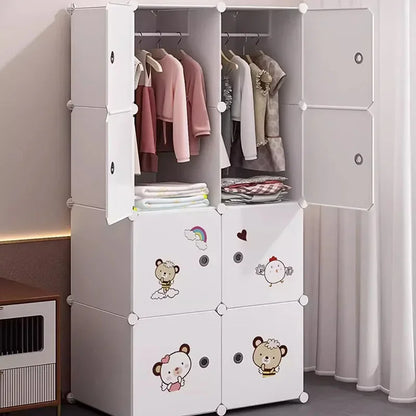 Portable Wordrobe Organizer Partitions Display Open Space Saving Storage Cabin Dressing Locker Vitrina Furniture For Room