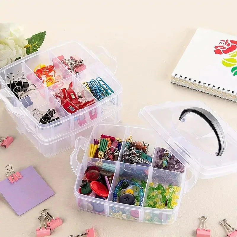 Transparent jewelry storage box large-capacity finishing box necklace ring stud earrings storage box jewelry box ornament box