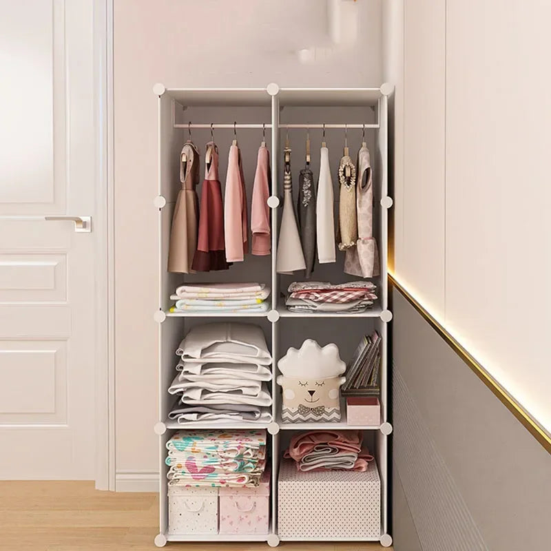 Portable Wordrobe Organizer Partitions Display Open Space Saving Storage Cabin Dressing Locker Vitrina Furniture For Room