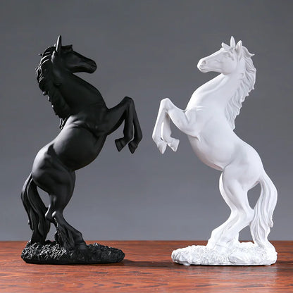 Nordic Horse Statue Resin Sculpture Win Instant Success Art Ornament Furniture Home Living Room Bedroom Office Desk Decoration