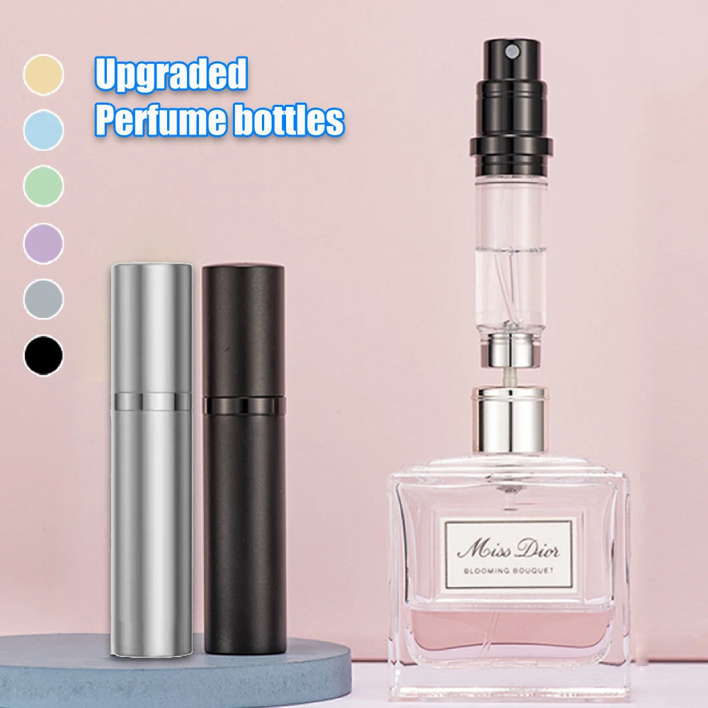 Upgraded Perfume Atomizer Bottle Refillable Portable Cosmetics Liquid Container Mini Travel Sprayer Atomizer Empty Pump Bottle