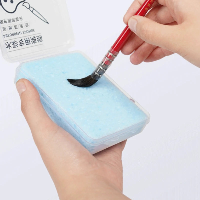 Watercolor Painting Sponge Boxed Special Water Chalk Strong Water Absorption Sponge Tool Art Supplies 1 Pc for Kids Students