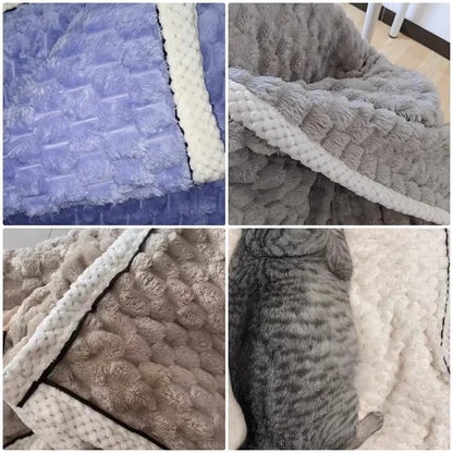 Solid Color Fluffy Plush Throw Blanket Comfortable Soft Adult Bed Quilt Winter Warm Fluffy Bed Linen Bedspread for Sofa Bedroom