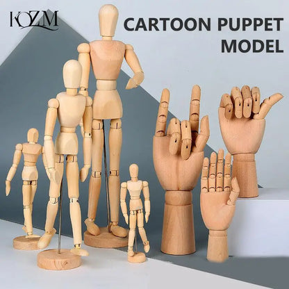 NEW Artist Movable Limbs Male Wooden Toy Figure Model Mannequin Bjd Art Sketch Draw Action Toy Figures