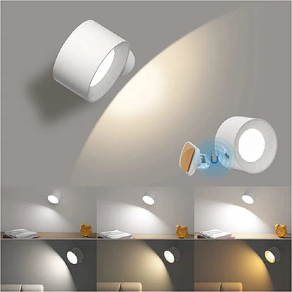 Applique murale LED Rechargeable par USB, tactile et télécommande, sans fil, pour chambre à coucher, lampe de lecture