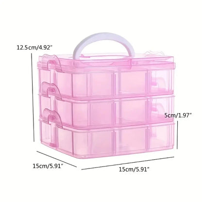 Transparent jewelry storage box large-capacity finishing box necklace ring stud earrings storage box jewelry box ornament box