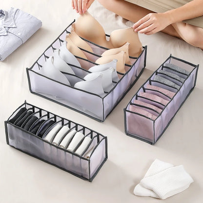 Organisateur de sous-vêtements, armoires à vêtements, boîte de rangement de placard, tiroir pliable, organisation de la maison et rangement de soutien-gorge, étagère de chambre à coucher