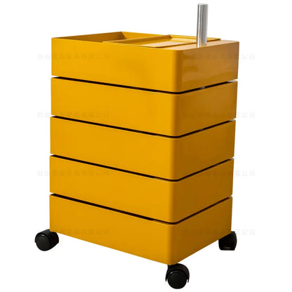 Wuli House Ins Rotating Storage Cabinet Movable Magazine Cabinet 360 Bedside Table Bedroom Roller Cart Cosmetics Multi-layer New