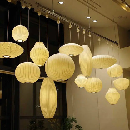 Denmark Designer Silk Pendant Lamp Living Room Hotel Hall Restaurant Hanglamp Home Decoration LED Lighting Factory Direct Sales