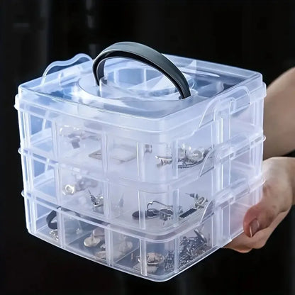 Caja de almacenamiento de joyería transparente, caja de acabado de gran capacidad, collar, anillo, pendientes, caja de almacenamiento, caja de joyería, caja de adorno