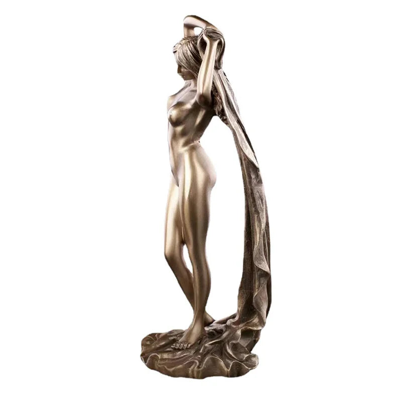 Sexy Lady Figure Resin Goddess Statue Art Female Sculpture Table Ornaments Living Room Dining Desk Aesthetic Decorations Gifts