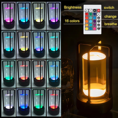 RGB 16 color LED Table Lamp Touch Decor for Bar Coffee Table Restaurant Decoration Light Desk LED Rechargeable Night Lights