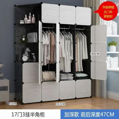 Women Clothing Wordrobe Closet Shoe Storage Cheap Partitions Open Waredrobe Rack Free Shipping Szafka Dressing Room Furniture