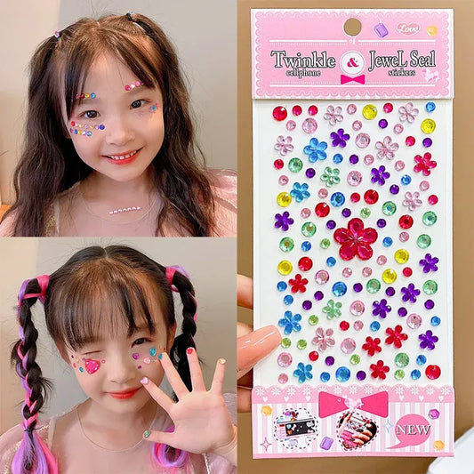 Nouveaux autocollants sur le visage strass maquillage brillant visage Art autocollant enfants temporaire tatouage strass pour Strasse maquillage