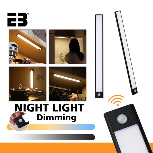 Led Cabinet Lights with Motion Sensor 5v Closet Light for Kitchen Wardrobe Light Wireless Wall Lamp Usb Rechargeable Night Light