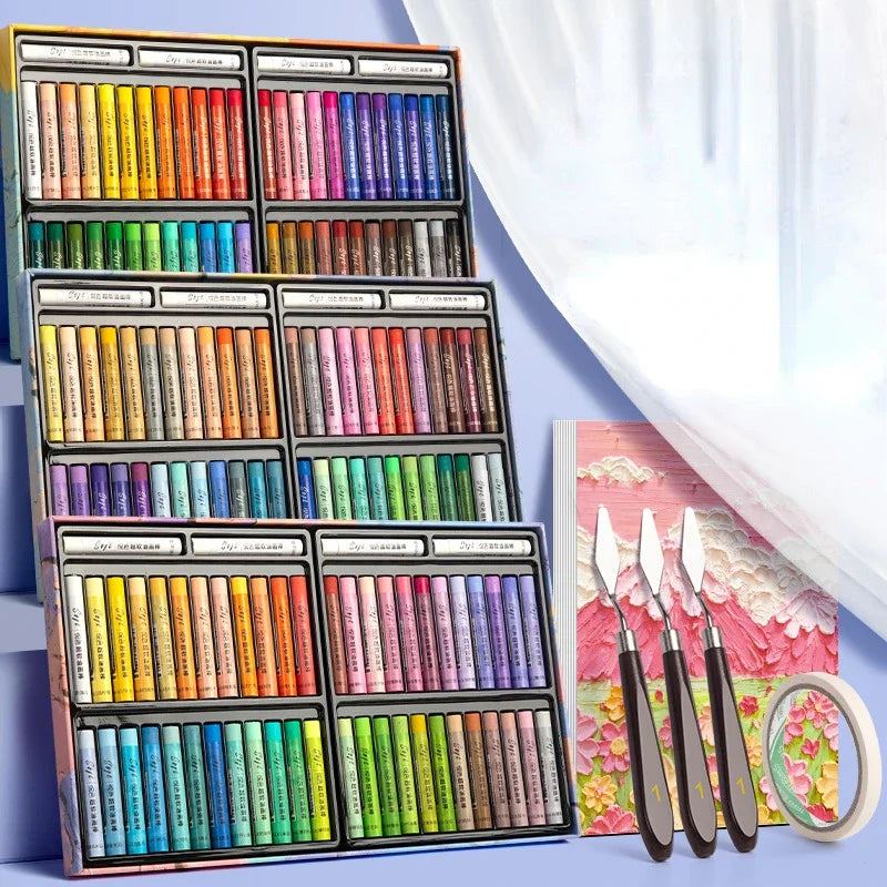 Soft Oil Pastel Painting Kit  Art Set Oil Crayons Pastels Child Safety Painting stick Art Supplies for Artists Student Beginner