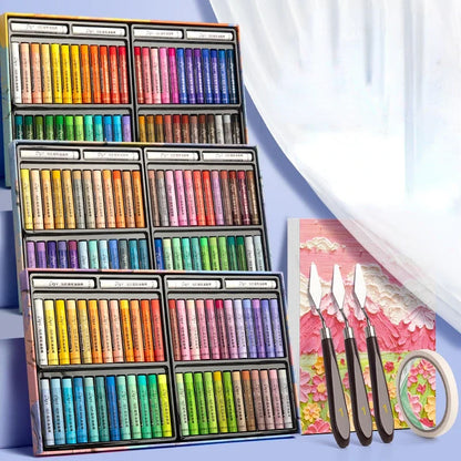 Kit de pintura al óleo suave en colores Pastel, juego de arte, crayones al óleo, pasteles, palo de pintura de seguridad para niños, suministros de arte para artistas, estudiantes principiantes