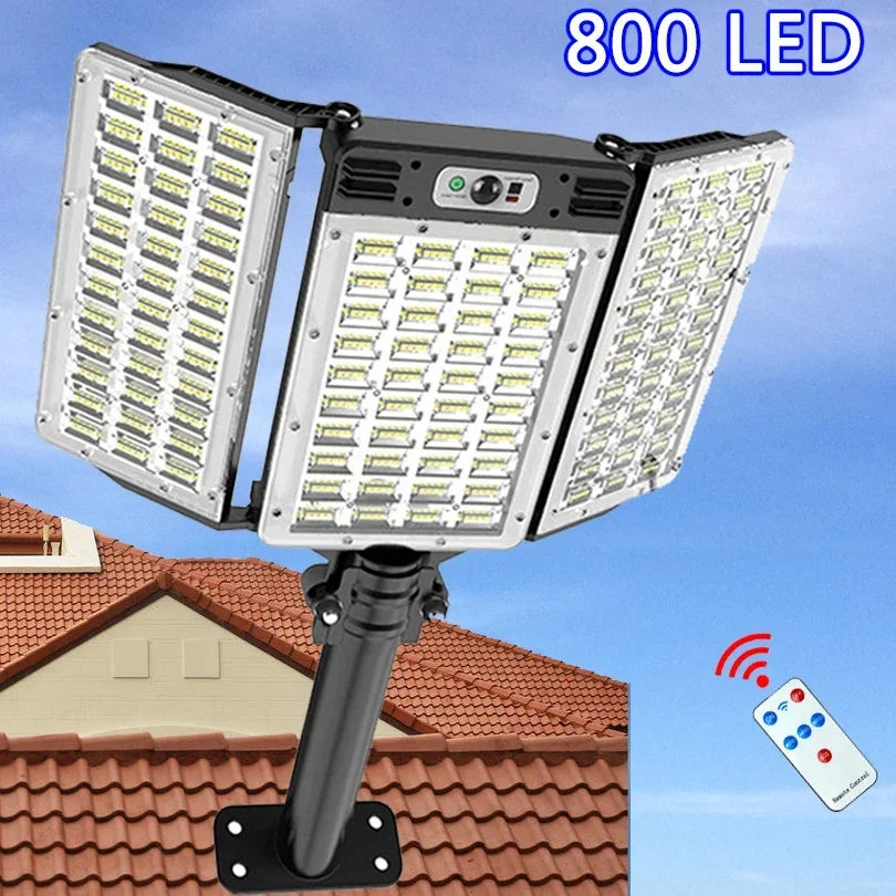 Powerful Outdoor Solar Lights Motion Sensor Waterproof Wall Lamp 800 LED Sunlight Lighting Garden with Gardening Street Light