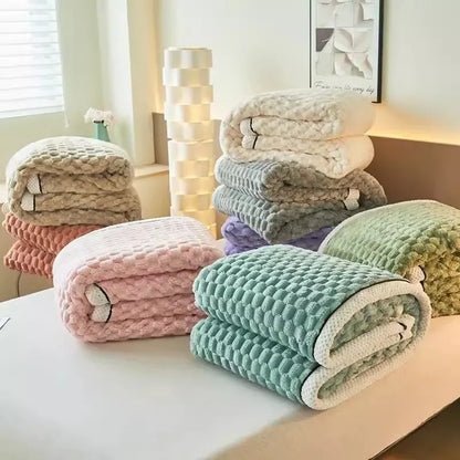 Warm Blankets for Beds Soft Plaid Blanket Quilts On the Bed Plush Sofa Throw Blanket Office Nap Comforter Bedspread Queen 이불