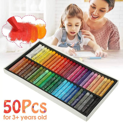 MUNGYO Artist Soft Oil Pastel Set 12/25/50 Professional Painting Drawing Graffiti Art Crayons Washable Round Non Toxic Sticks