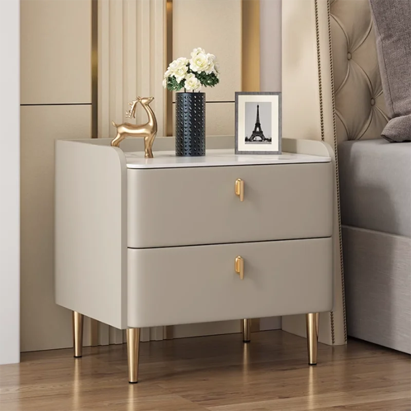 White Bedroom Night Table Nordic Minimalist Trendy Luxury Nightstands Plastic Drawer Articulos Para El Hogar Hotel Furniture