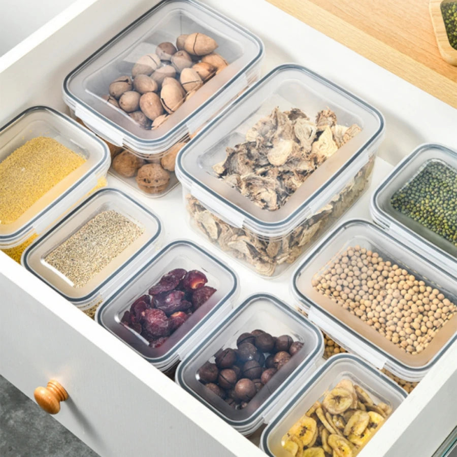 Caja para el frigorífico, organizador para nevera, cajas de frutas y verduras frescas, escurridor, contenedores de almacenamiento, despensa, organizador de cocina