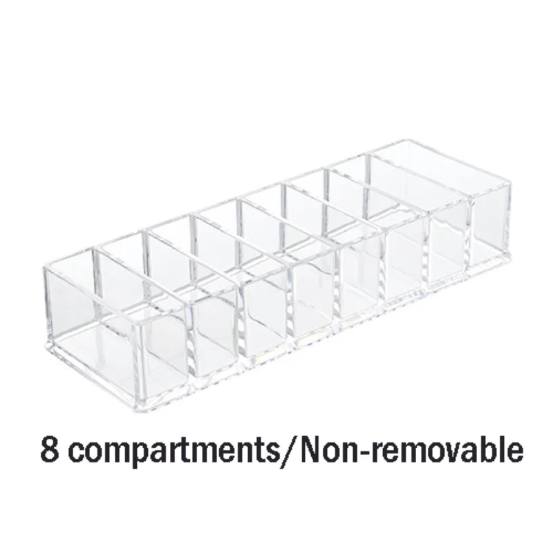 Boîte de rangement transparente en acrylique pour cosmétiques, étui maquillage, bijoux, organisateur de maquillage pour la maison, boîtes de rangement en plastique pour bureau