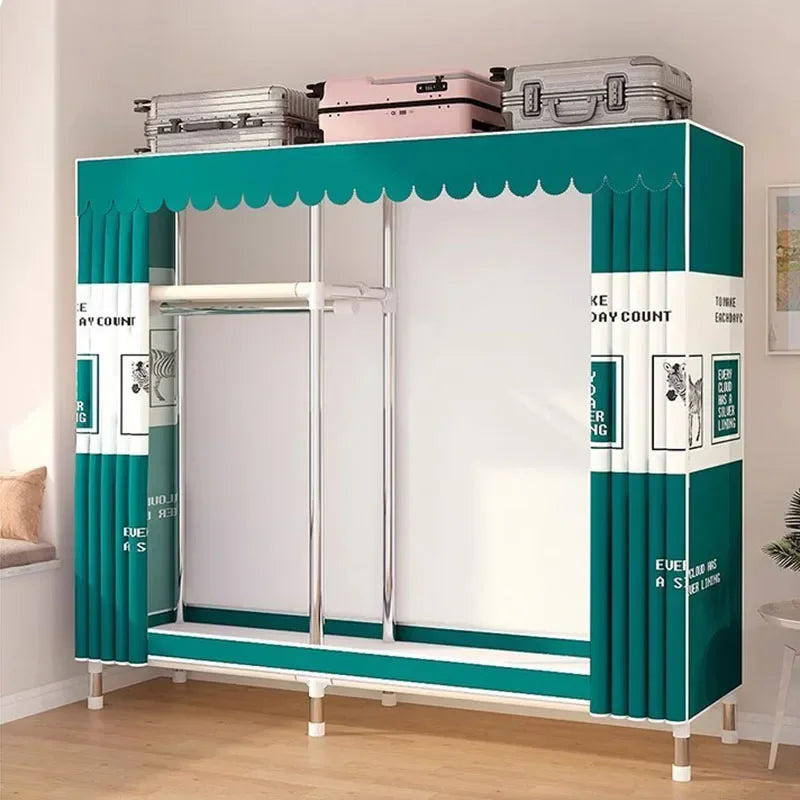 Armoire de rangement pliable pour vêtements, cabine à affichage ouvert, gain de place, dressing, meubles de rangement pour robes