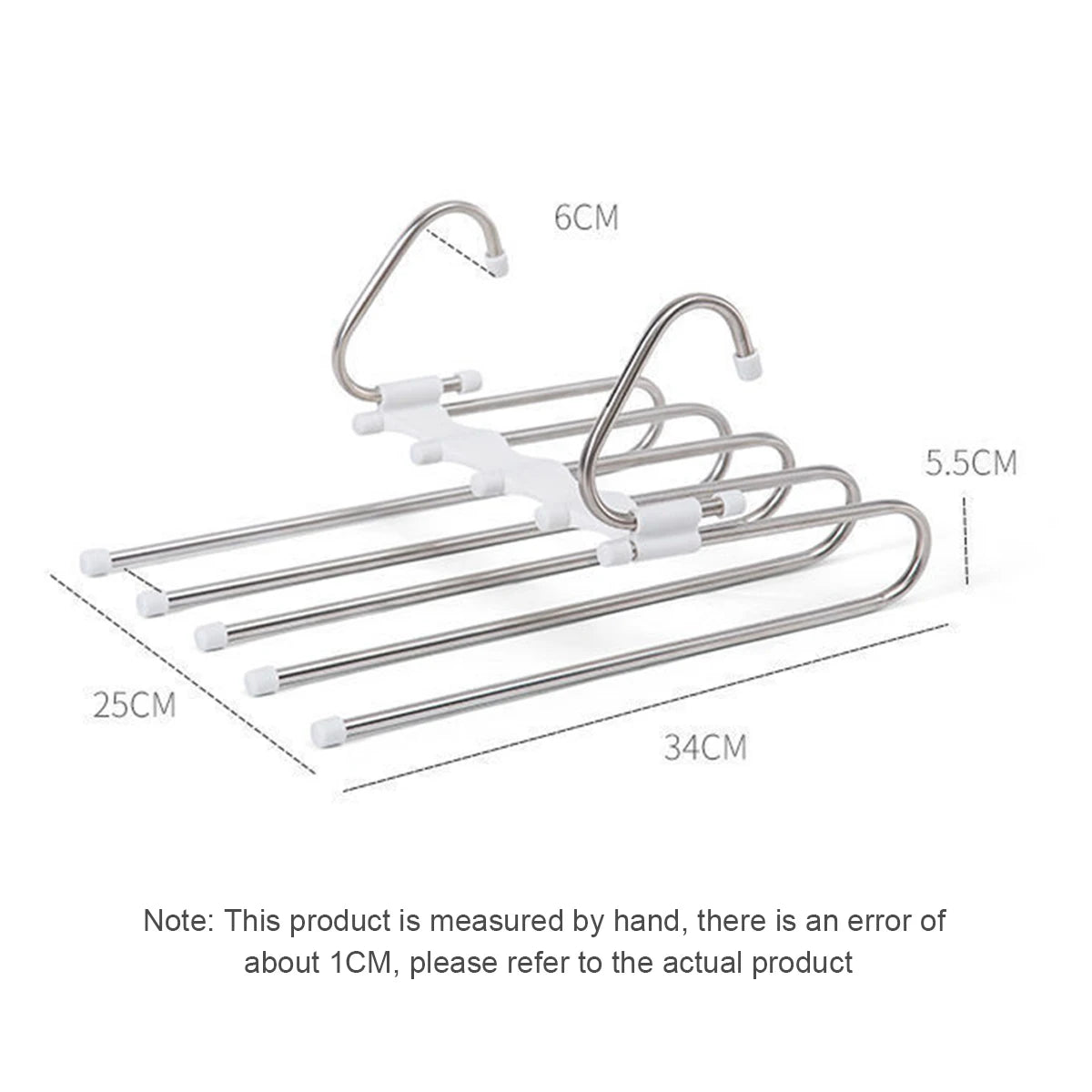 Stainless Steel Retractable Trouser Rack Folding Multi-functional Multi-layer Hanger Home Storage Clothes Drying Rack