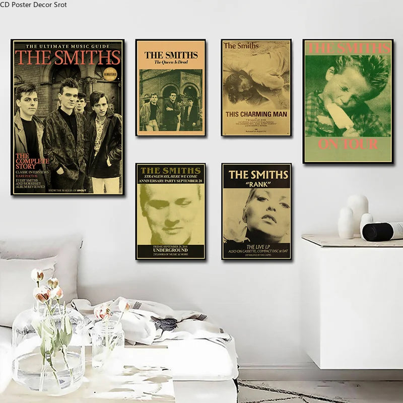 Affiche rétro du groupe de Rock The Smiths, papier Kraft, la reine est morte, bricolage, Vintage, décor de maison, Bar, café, peinture murale d'art esthétique