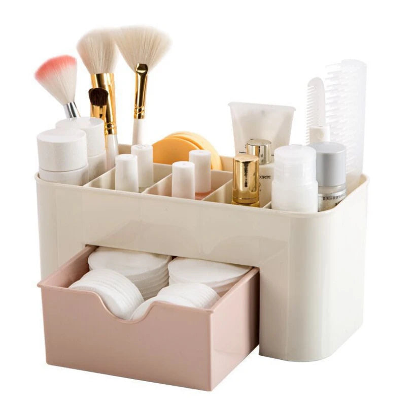 Boîte de rangement de cosmétiques de grande capacité avec 17 styles au choix, organisateur de maquillage pratique et facile à utiliser