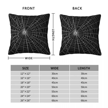 Spider Web Halloween Pillowcase Print Polyester Cushion Cover Decor cobweb spiderweb goth Throw Pillow Case Cover Home 45X45cm