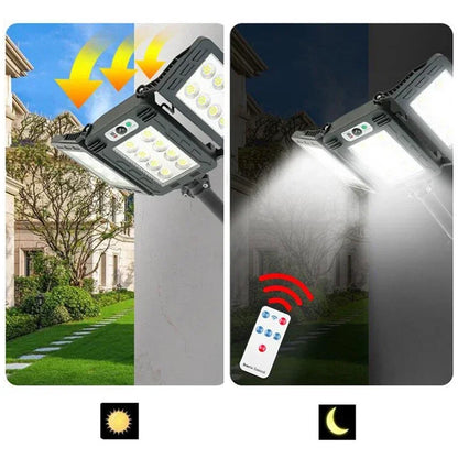 Lampes solaires d'extérieur puissantes avec capteur de mouvement, applique murale étanche à 800 LED, éclairage de jardin avec réverbère de jardinage