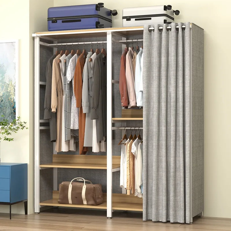 Rack Portable Wardrobes Living Room Dressing Garment Closet Mobile Wardrobes Foldable Muebles Para El Hogar Salon Furniture