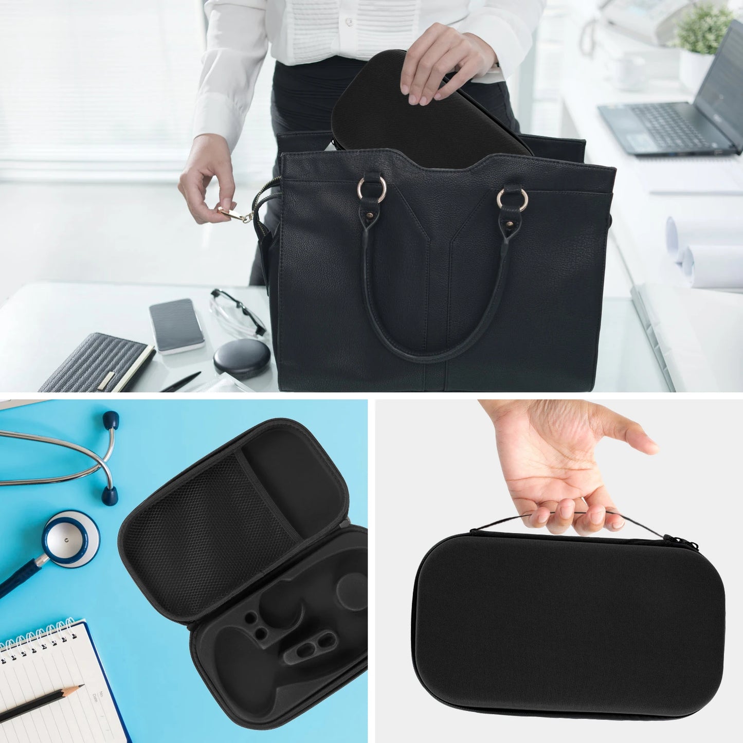 Étui pour stéthoscope résistant aux chocs, sac de transport pour stéthoscope Portable de voyage, sac de rangement léger pour stéthoscope