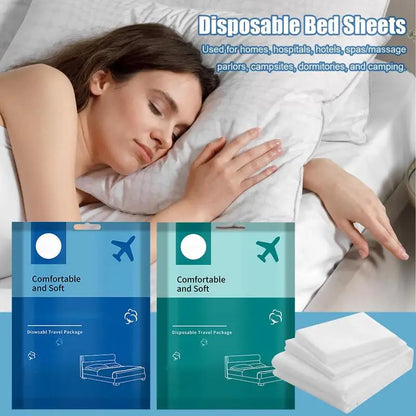 Sábanas de viaje para Hotel, funda de cama suave, funda de almohada y sábana, juego de 3 uds/4 Uds., ropa de cama transpirable respetuosa con la piel para pasar la noche