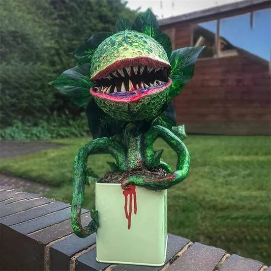 Whimsical Beautifully Home Decoration Unique Rich And Colorful Resin Sculptures For Carnivorous Plant Lovers Garden Sculpture