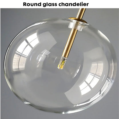 Nordic Pendant Lamp Modern Clear Glass Pendant Lights Glass Ball Vintage Hanging Lamp for Loft Kitchen Living Room Bedside