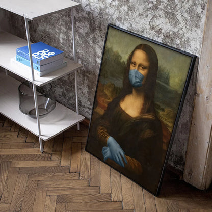 Mona Lisa Funny 80s Retro Character Series Abstract Art Home Wall Decor Pictures For Living Room Canvas Painting Print Posters