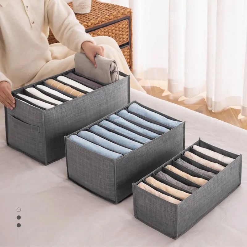 Wardrobe Clothes Storage Organizer Pants Jeans Storage Box Cabinet Organizer For Underwear Bra Socks Ties T-Shirt Organizer Box