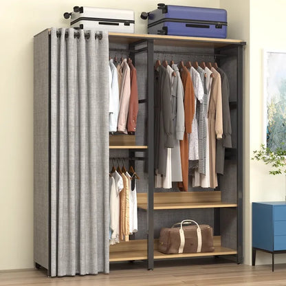 Rack Portable Wardrobes Living Room Dressing Garment Closet Mobile Wardrobes Foldable Muebles Para El Hogar Salon Furniture