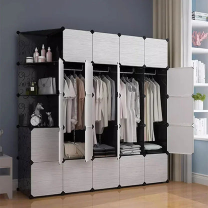 Women Clothing Wordrobe Closet Shoe Storage Cheap Partitions Open Waredrobe Rack Free Shipping Szafka Dressing Room Furniture