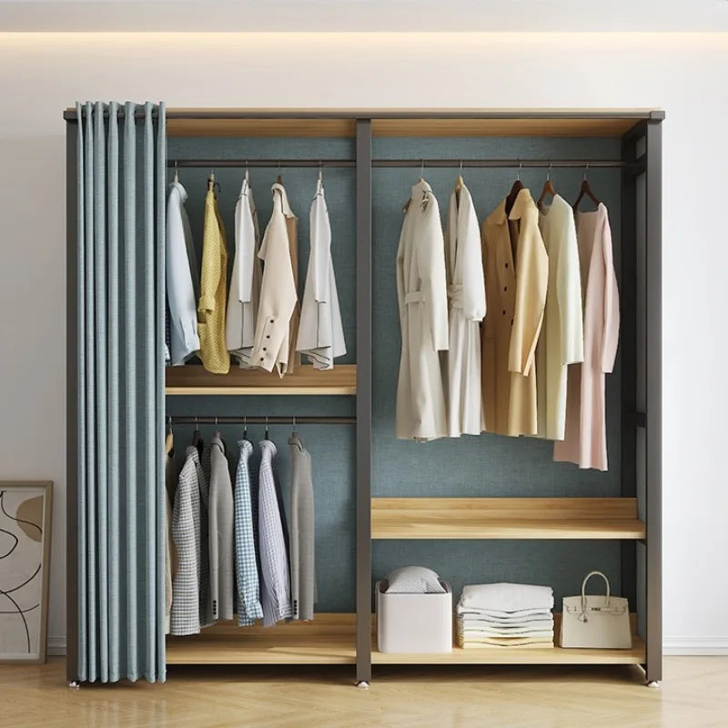 Rack Portable Wardrobes Living Room Dressing Garment Closet Mobile Wardrobes Foldable Muebles Para El Hogar Salon Furniture