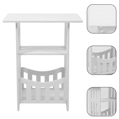 Mesa auxiliar para sofá de sala de estar, mesita de noche hueca para dormitorio, muebles para espacios pequeños, decoración final para dormitorio