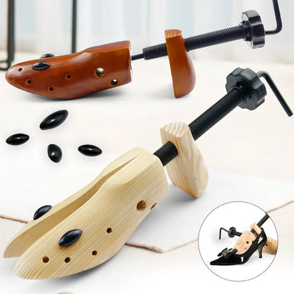 Shoe Stretcher Wooden Shoes Tree Shaper Rack Pine Wood Shoe Tree Adjustable Flats Pumps Boots Expander Trees For Man Women